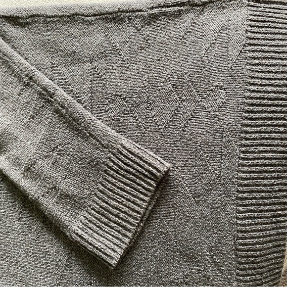 American Eagle Charcoal Gray Knit Sweater Hoodie - Picture 4 of 5